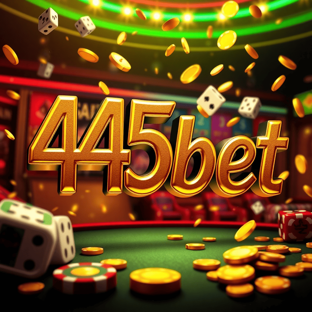 Imagem promocional da 445bet mostrando a plataforma e suas vantagens